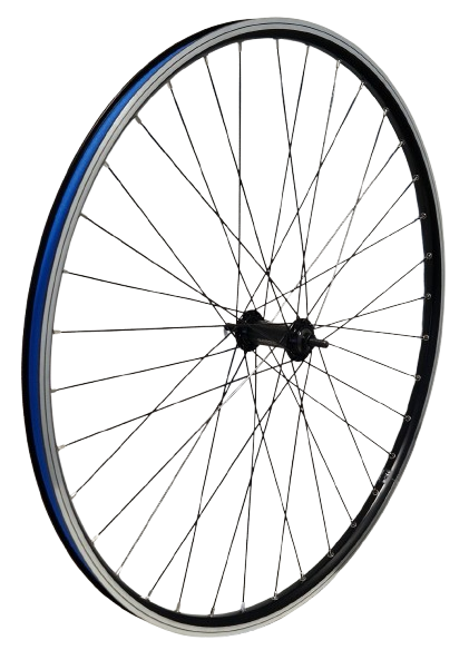 KGz KGz Front Wheel 28 -calowa (622) Scaken Black Rim Black Srebrna oś stała