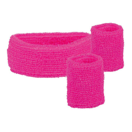 Boland svettebånd neon rosa, 3 stk.
