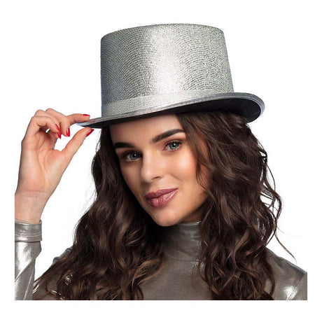 Boland lue glitter sølv