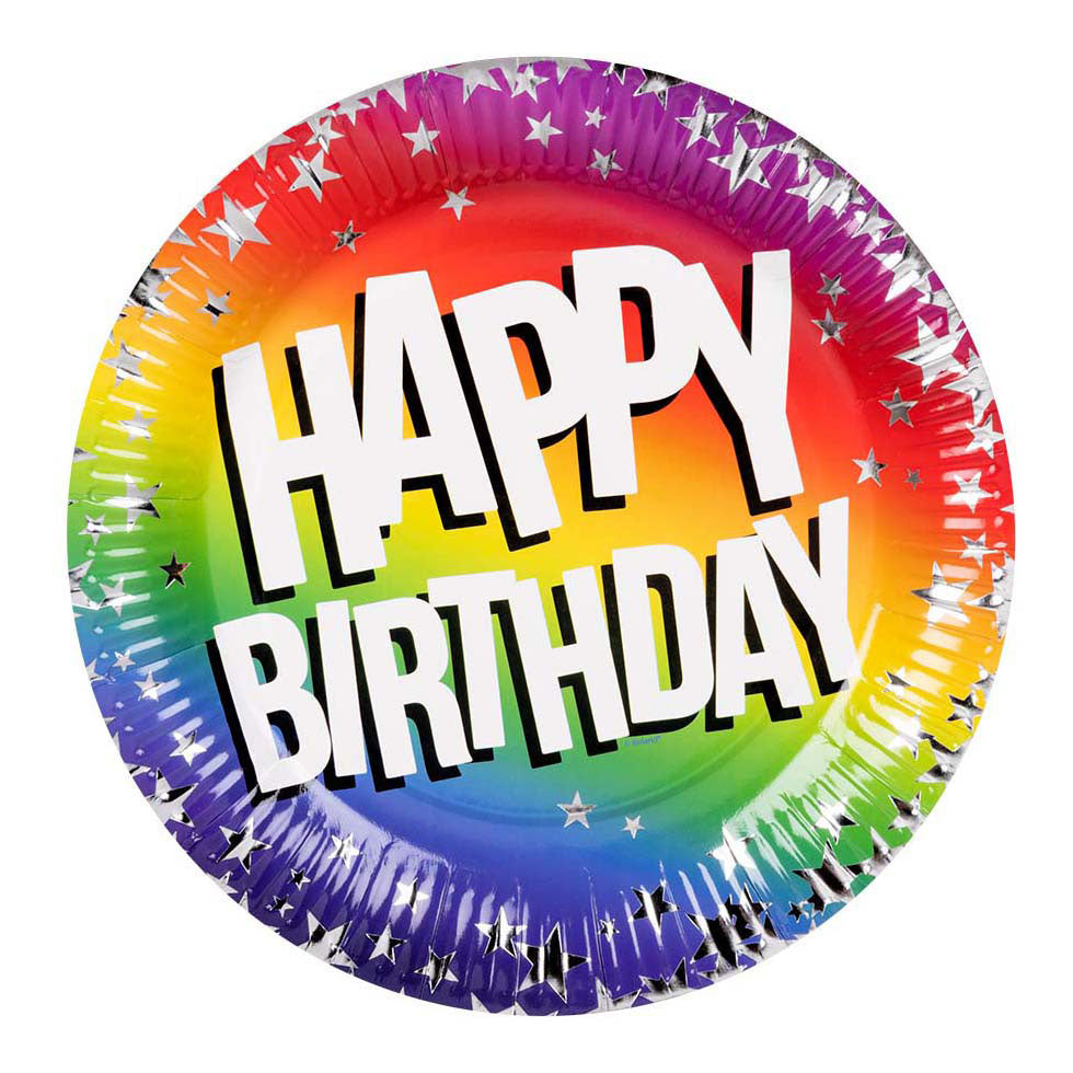 Boland Pappteller Happy Birthday 23cm, 10 Stk.