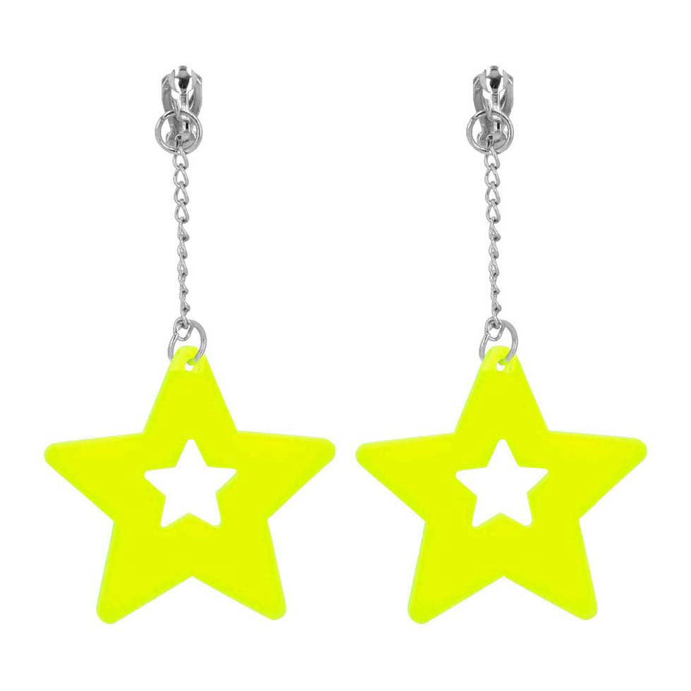 Boland earrings neon yellow