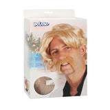 Wig blonde boland le mustache