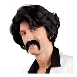 Peruca preta Boland com bigode