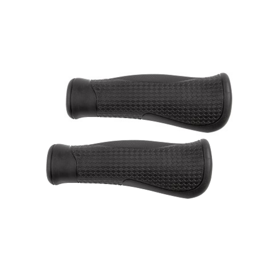 Atom handles black, anisch. Length: 130mm. Per pair