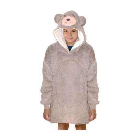 Noxxiez kuscheliger Hoodie mittlerer Pullover Bär, bis 160cm