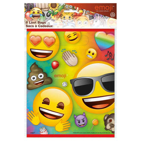 Haza witbaard emoji uitdeelzakjes, 8st.