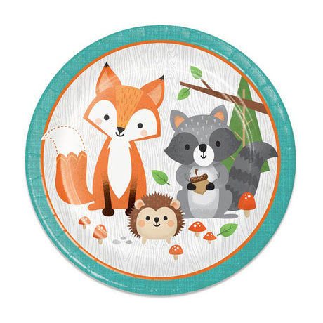 Haza white-bearded wild ones forest animal plates, 8pcs.