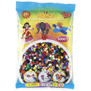 Hama Bügelpärelen 3000 Stéck assortéiert Faarwen
