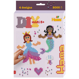 Hama išlyginami karoliukai princesėms ir undinėms 3D rinkinys 2000 vnt. | 2 vnt