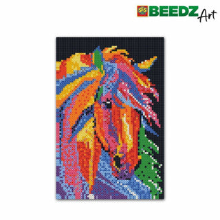 Ses creative ses beedz art - horse fantasy - 7000 iron-on beads - artwork made of iron-on beads - complete set including base plates and iron-on sheet