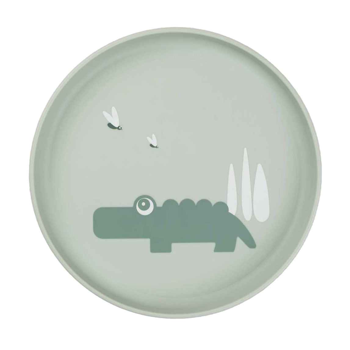 Done by deer children's plate croco green