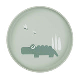Done by deer children's plate croco green