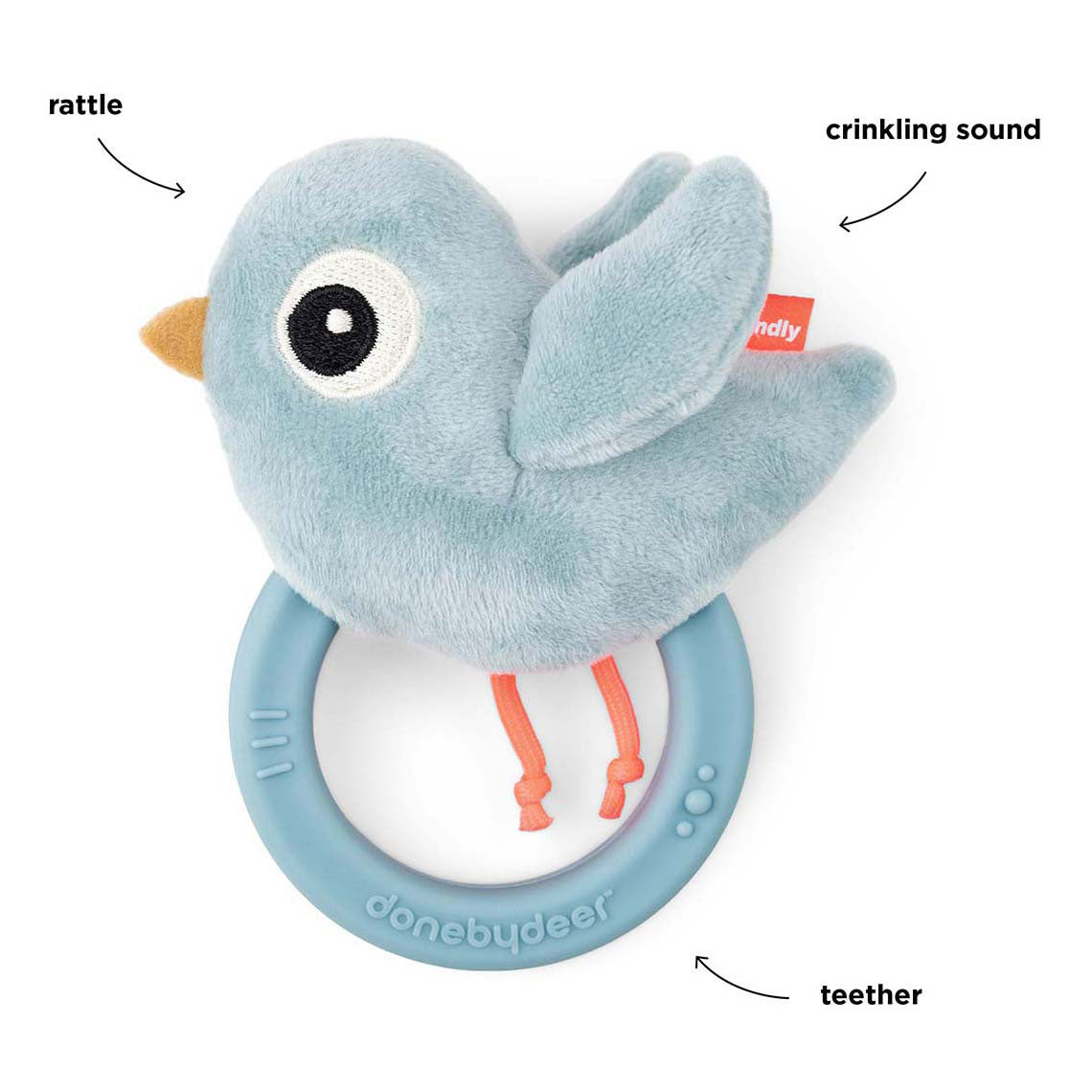 Done by deer rattle with cord birdee blue