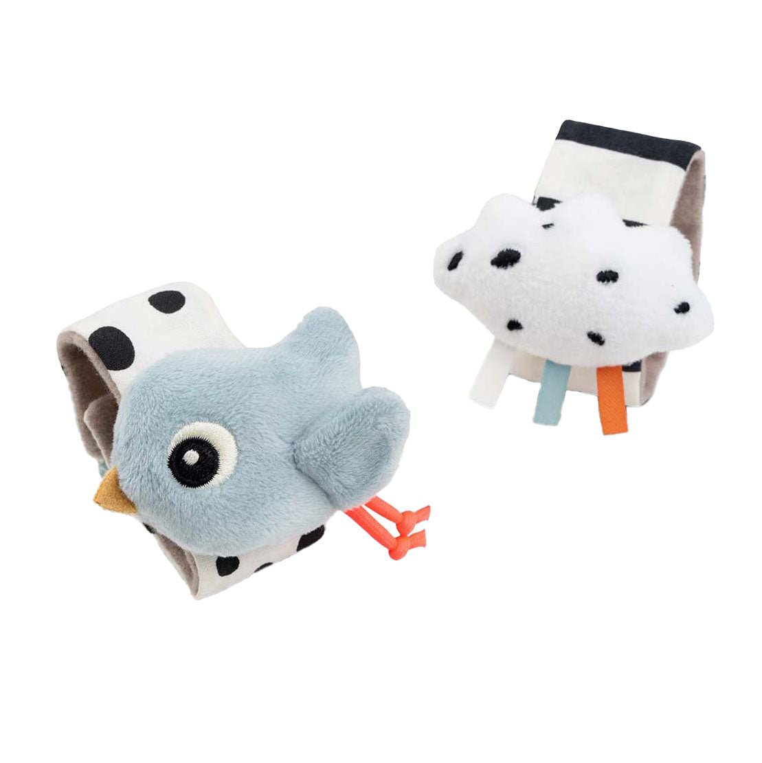 Done by deer wrist rattle happy clouds blue, 2 pcs.