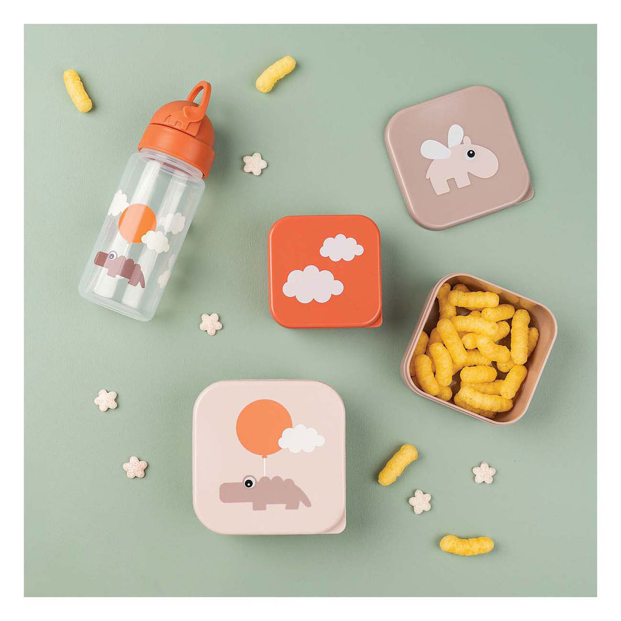 Done by deer snack box happy clouds pink, 3 pcs.