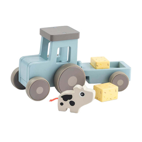 Utført av hjort liten gård tretraktor dotti blå