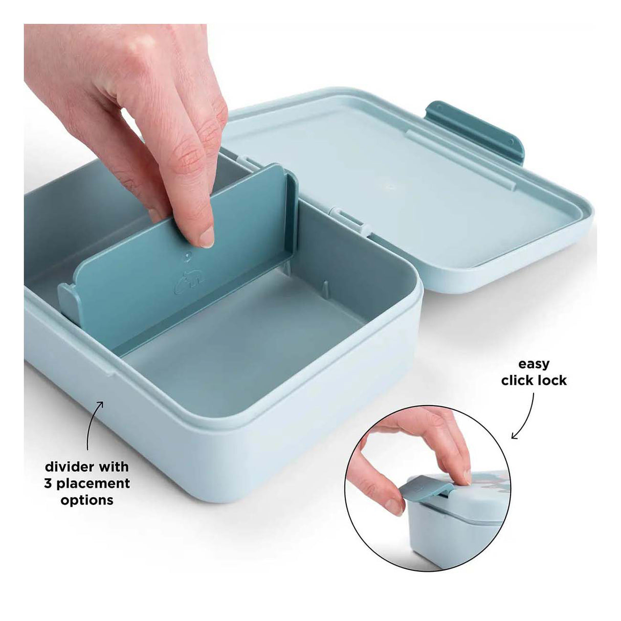 Done by deer bread bin with compartments - blue