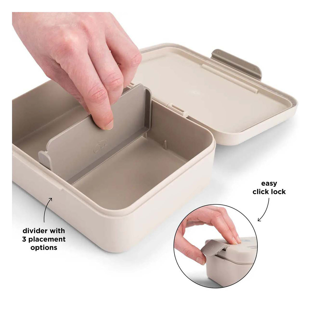 Done by deer bread bin with compartments - beige