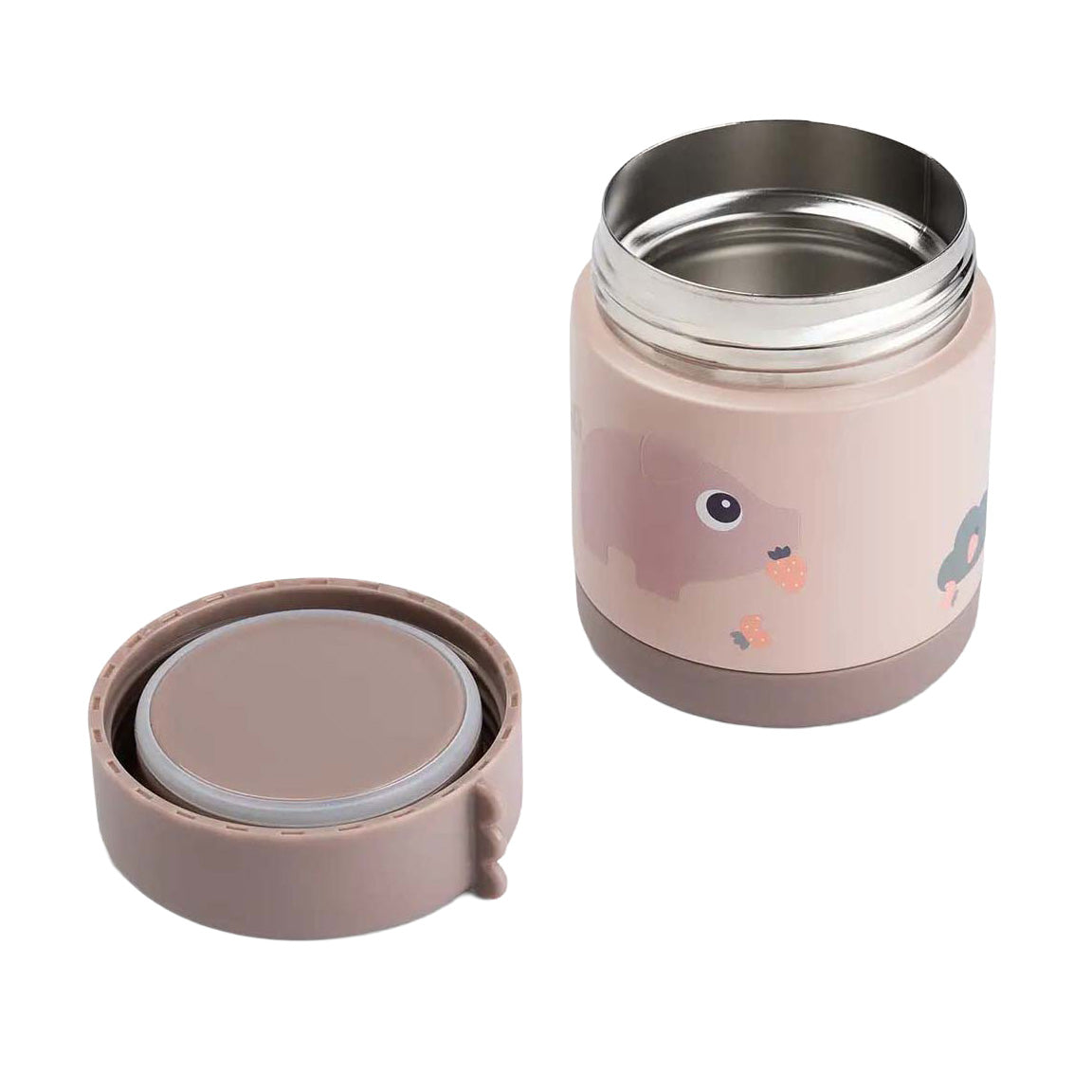 Done by deer insulated food container tiny farm - pink