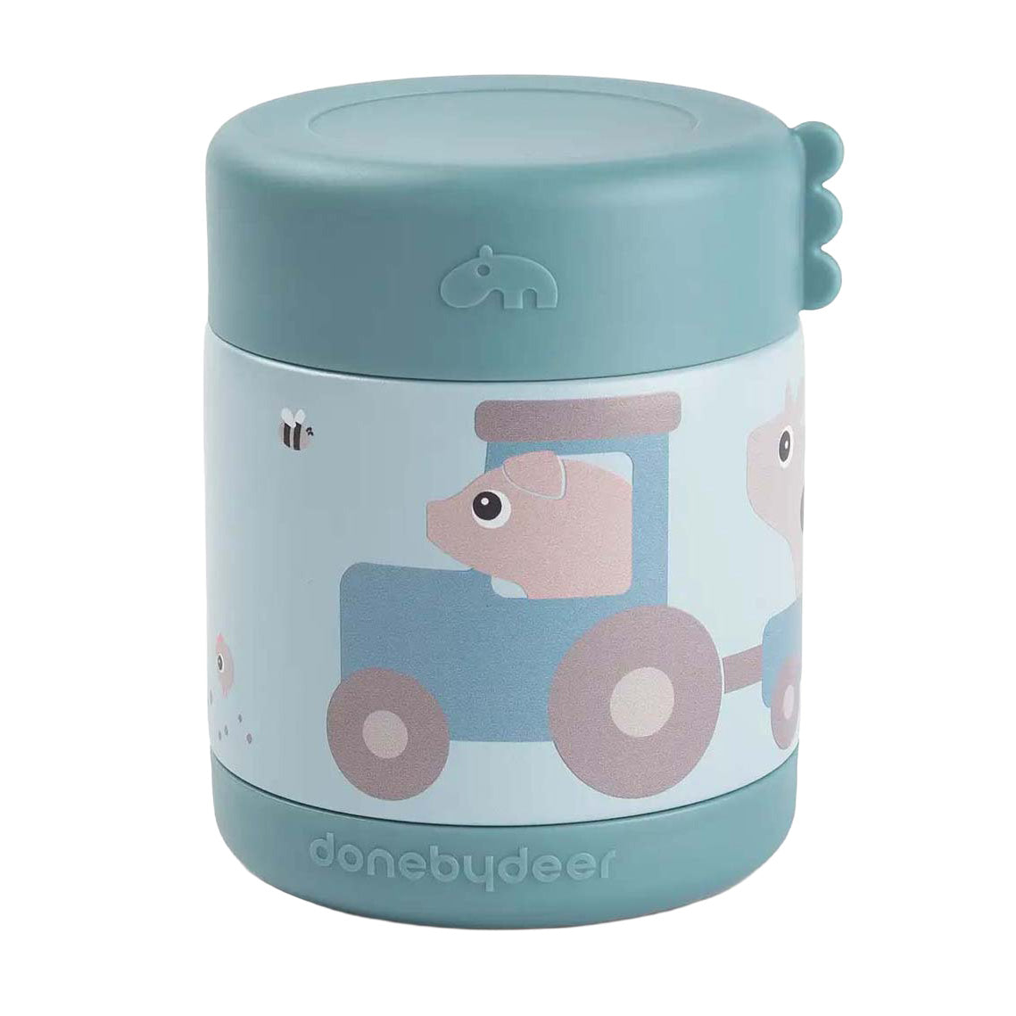 Done by deer insulated food container tiny farm - blue