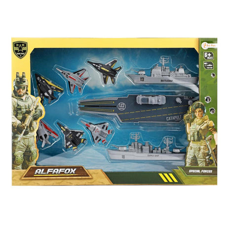 Toi-toys toi toys vojaška letalonosilka alfafox z izstrelitvenimi bojnimi letali