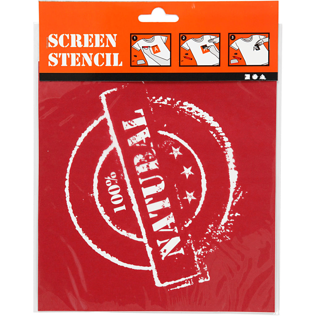 Screen stencil, 100% natural, sheet 20x22 cm, 1 sheet