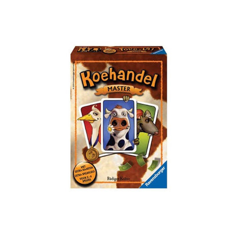 Ravensburger Cow Trade Master, d'Kaartespill fir 2 bis 6 scrupulous Kéi Händler vun 10 Joer a méi.