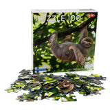 Tactic jigsaw puzzle sloth hanging on tree, 100th.