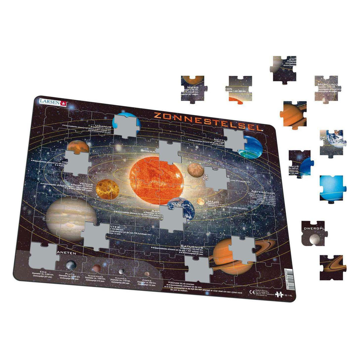 Selecta Larsen Puzzle Sonnesystem, 70 Stéck.