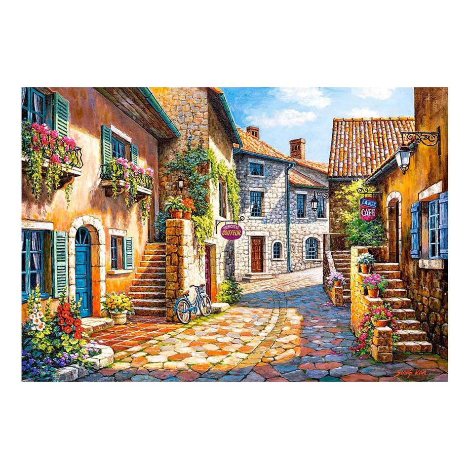Castorland rue de village – puzzle – 1,000 pieces – satin finish – perfect fit – European quality