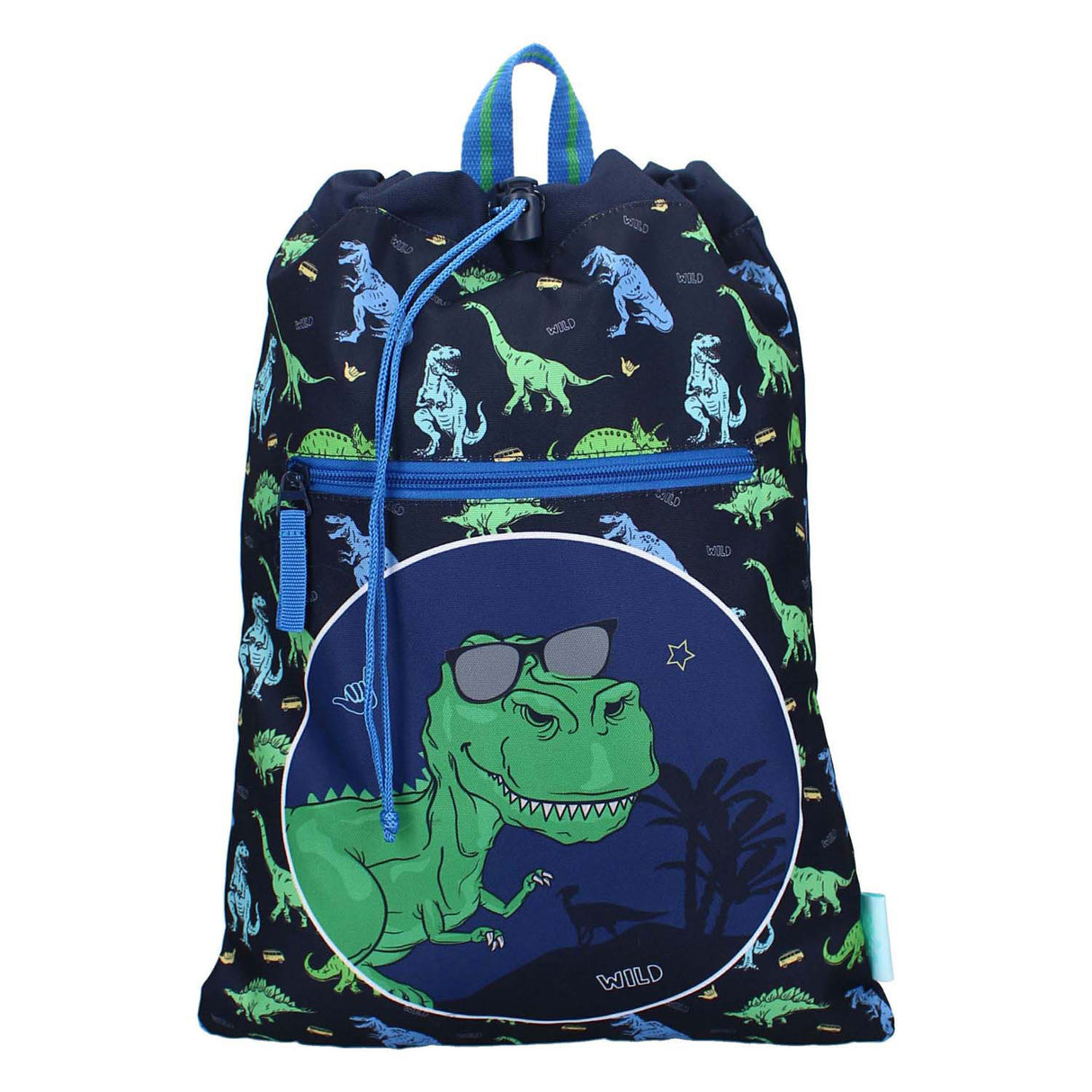 Vadobag divertida bolsa de ginástica feliz e sorte dino