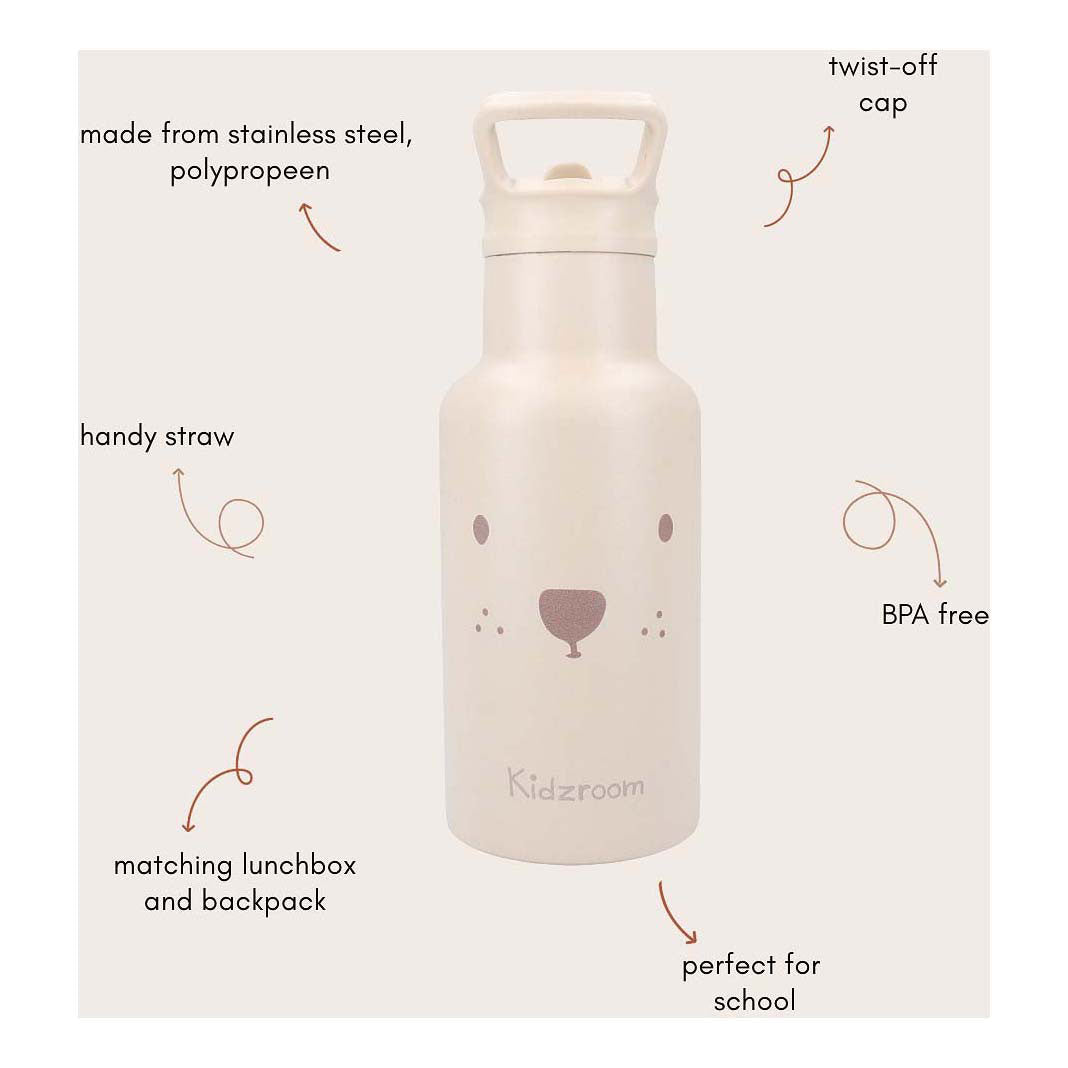 Kidzroom drinking bottle sweet sips teddy bear, 350ml