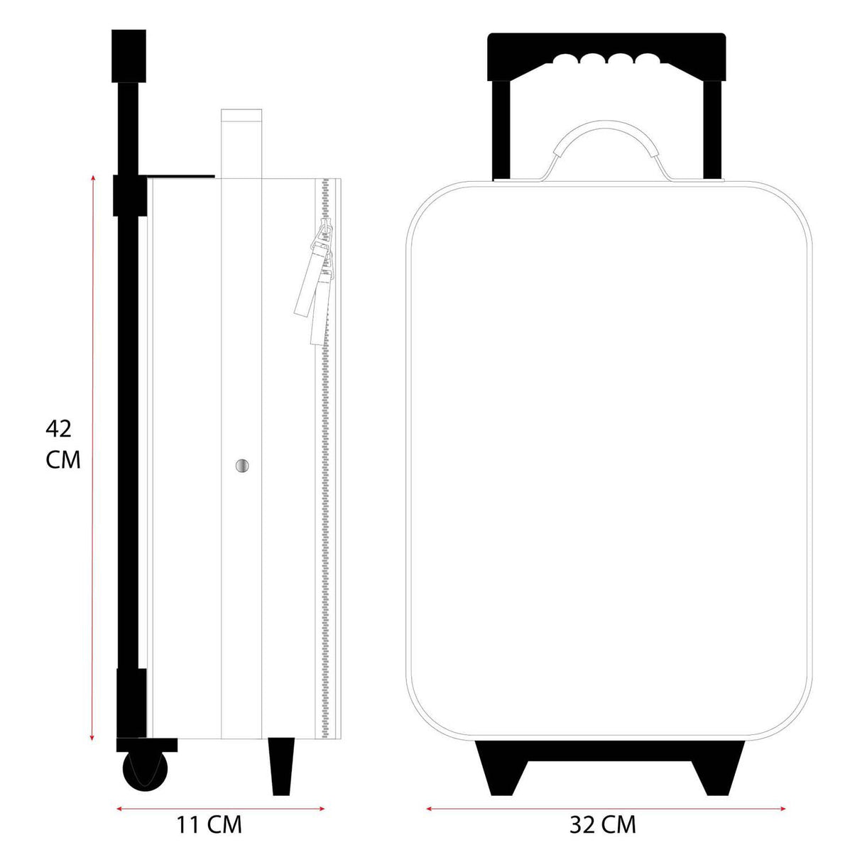 Vadobag the lion king (simba) trolley case made to roll