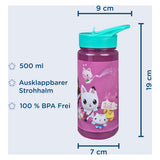 Név nélküli, márka nélküli gabby #039; S Dollhouse ivópalack 500 ml rózsaszín-zöld