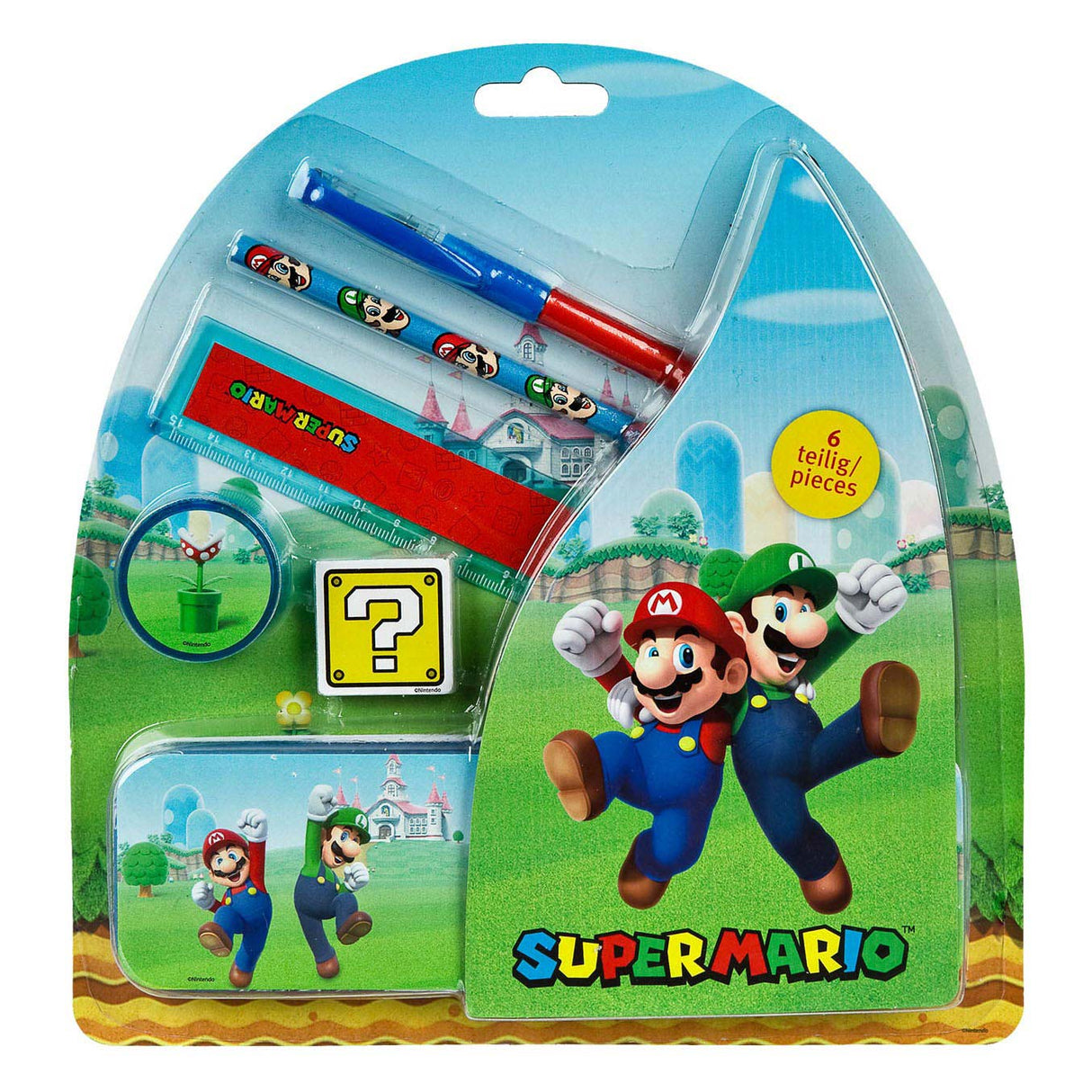 Super Mario School set in can, 7dlg.