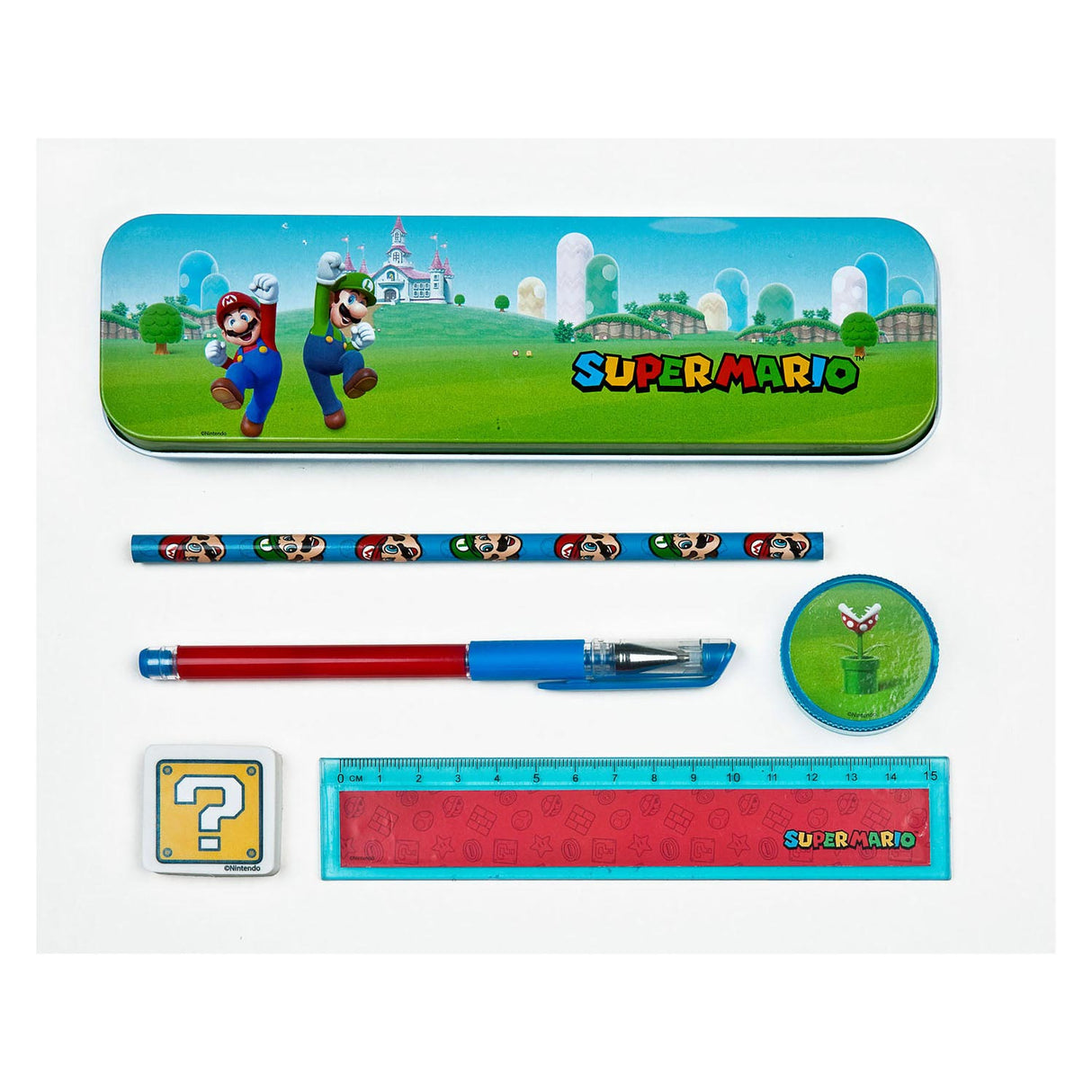 Super Mario School Set In Can, 7dlg.