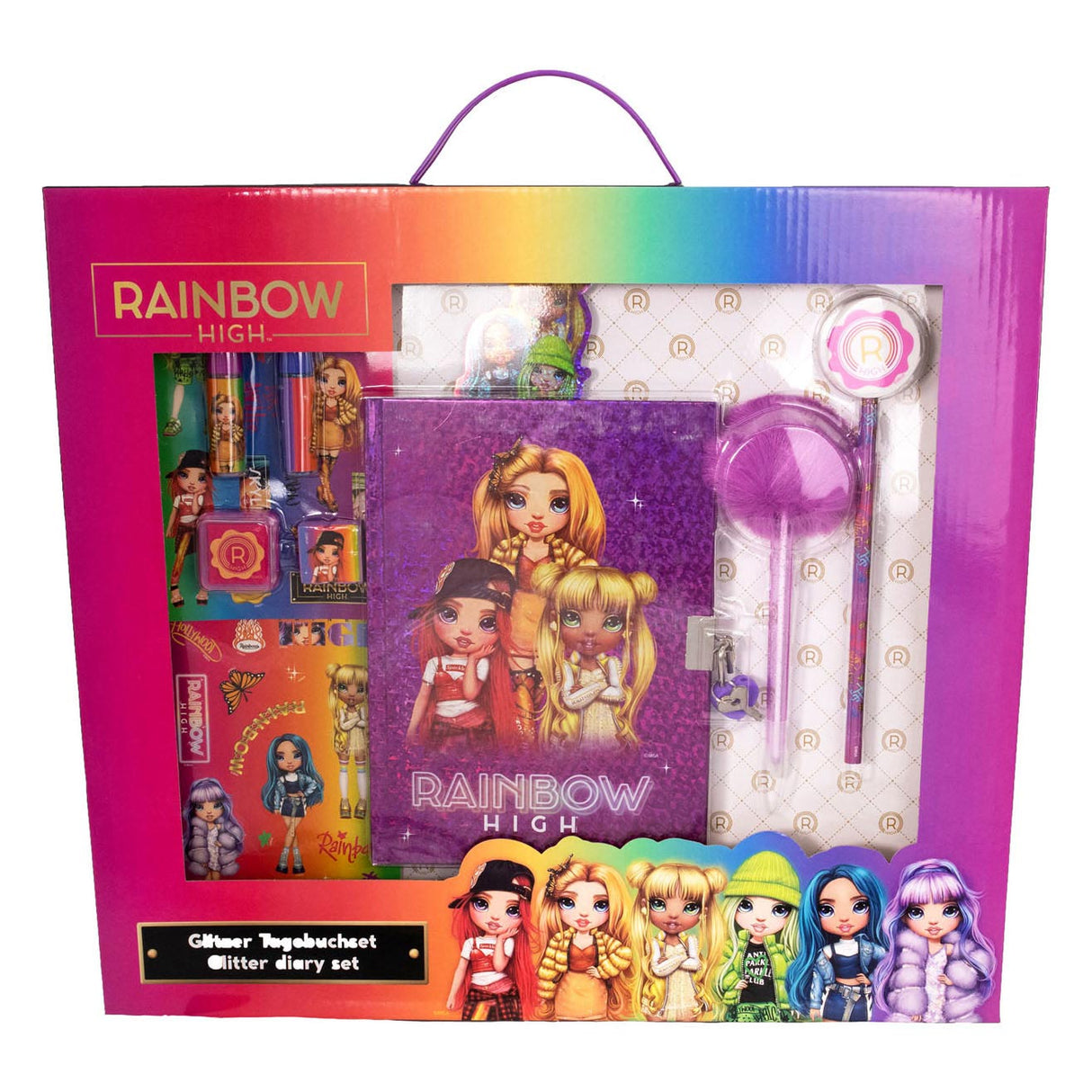 Undercover Rainbow High Diary Glitter set