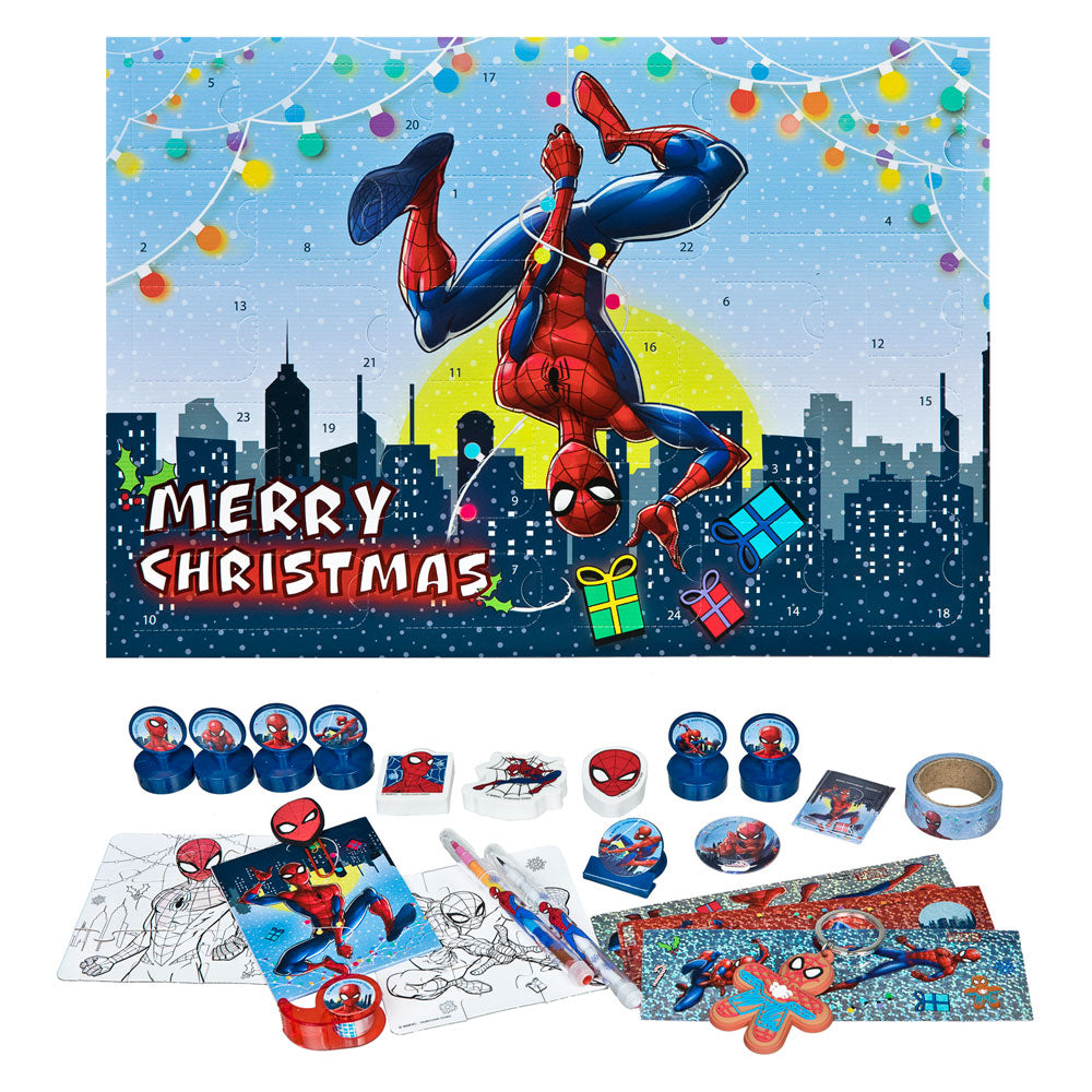 Calendario dell'avvento sotto copertura Spiderman