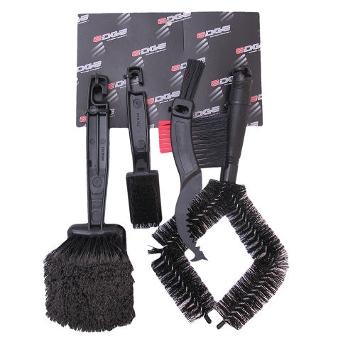 Edge cleaning brush set 4-piece for bicycle scooter