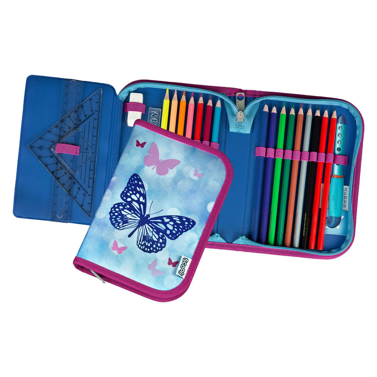 Undercover filled pencil case with butterflies