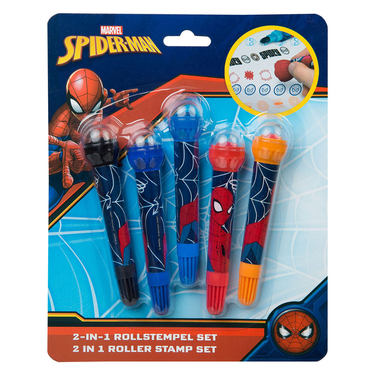 Undercover -markører med Roll Stamp Spiderman, 5.