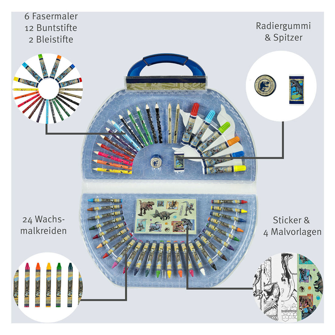 Undercover Color suitcase Jurrrasic World, 51dlg.