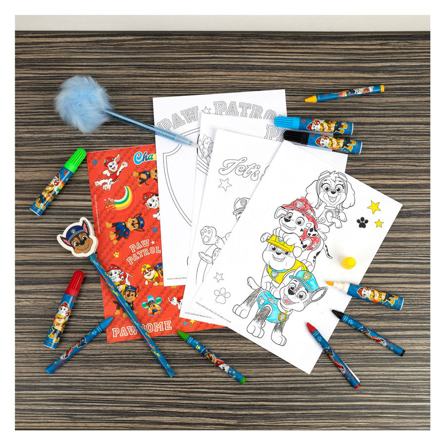 Undercover coloring set paw patrol in backpack