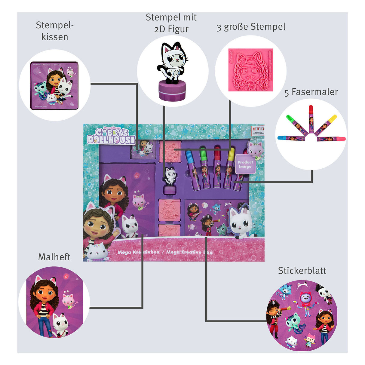 Gabby's Dollhouse Mega Stamp Set