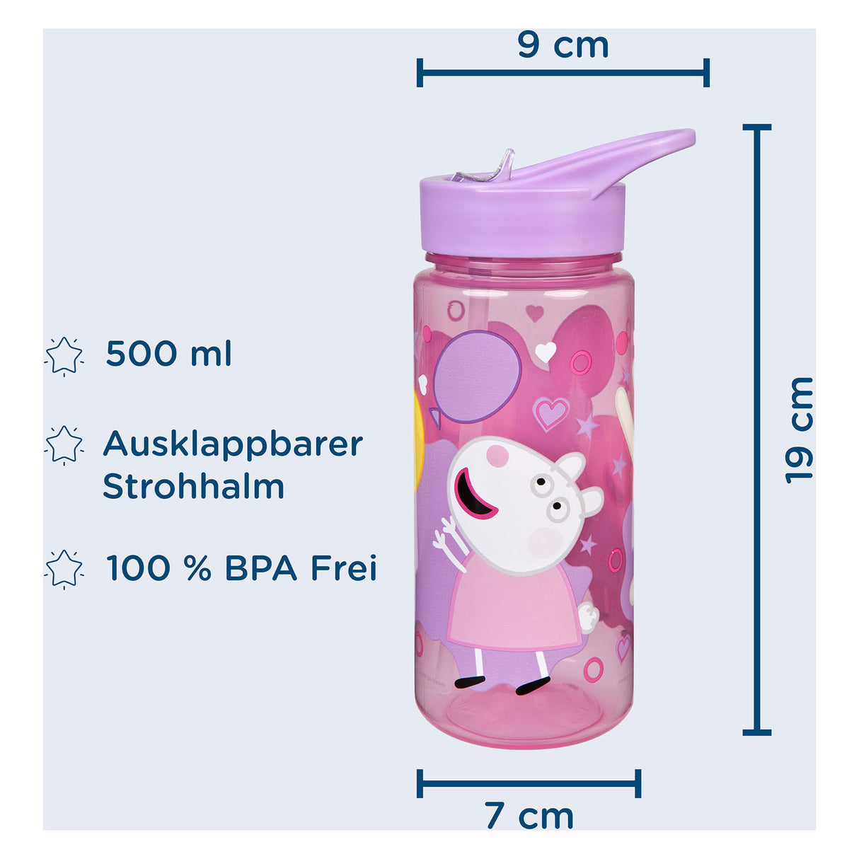 Undercover Areo Drinkfles Peppa Pig, 500ml