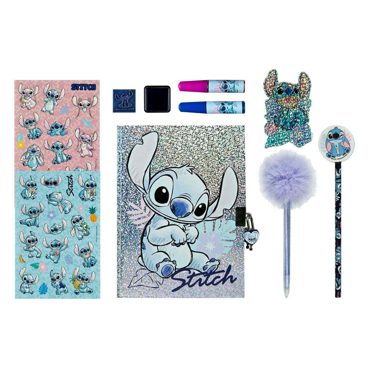 Undercover Stitch Glitter Tagebuch Set