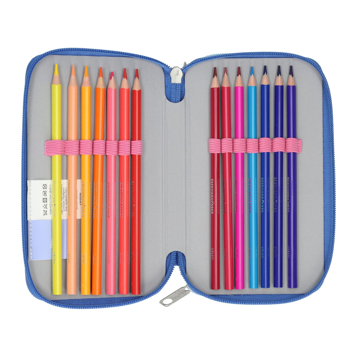 Undercover stitch gevuld 3-vaks etui