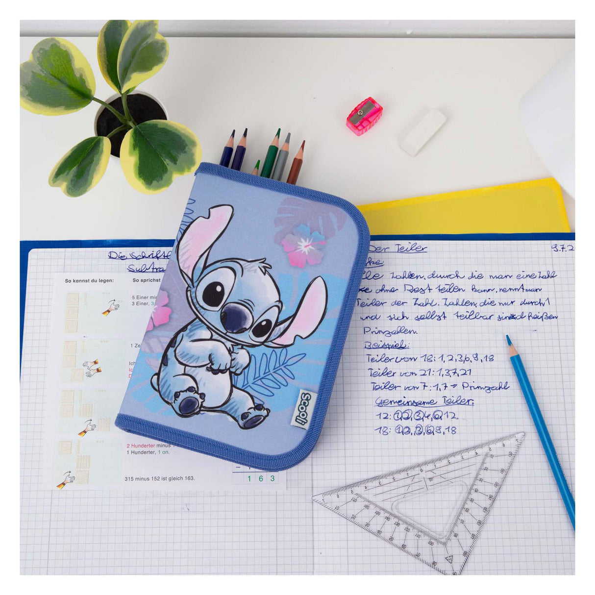 Undercover stitch gevulde etui