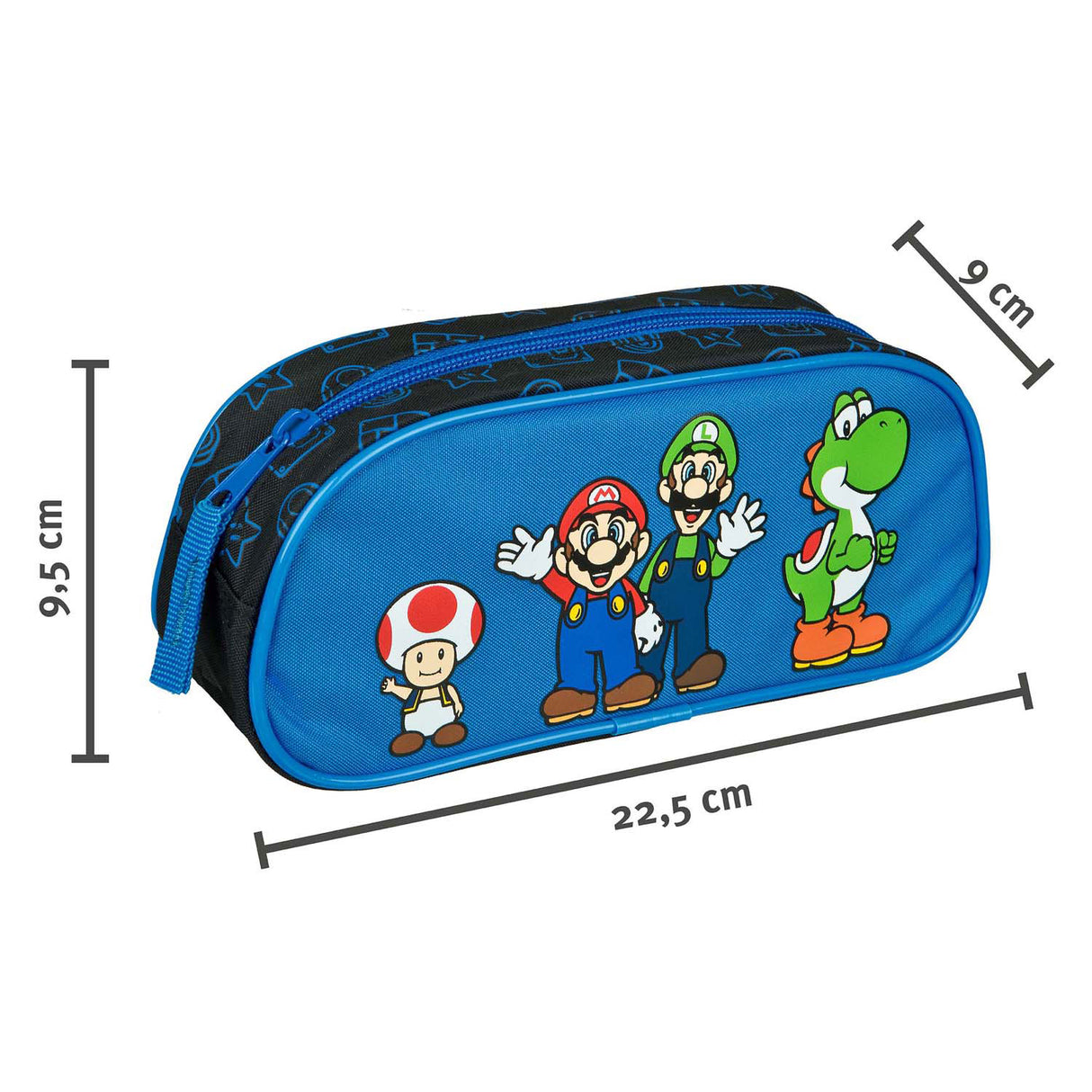 Undercover pencil case super mario blue with zipper