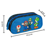 Undercover pencil case super mario blue with zipper
